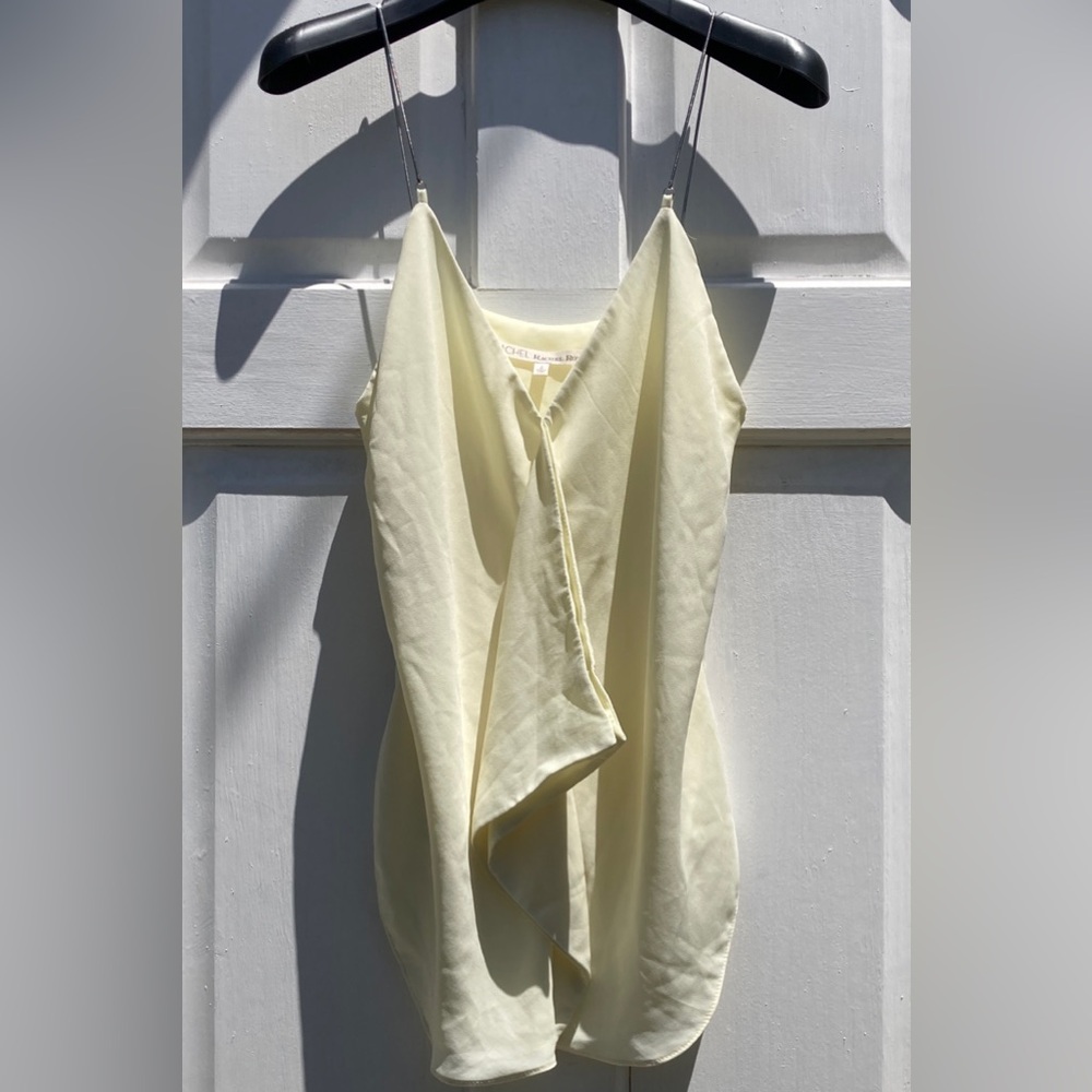 Rachel Roy pale yellow camisole silver chain straps